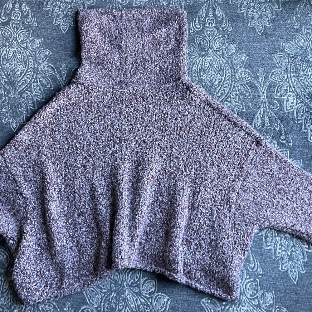 Free People BFF Cowl Neck Sweater Grape Hyancith M - Picture 9 of 10